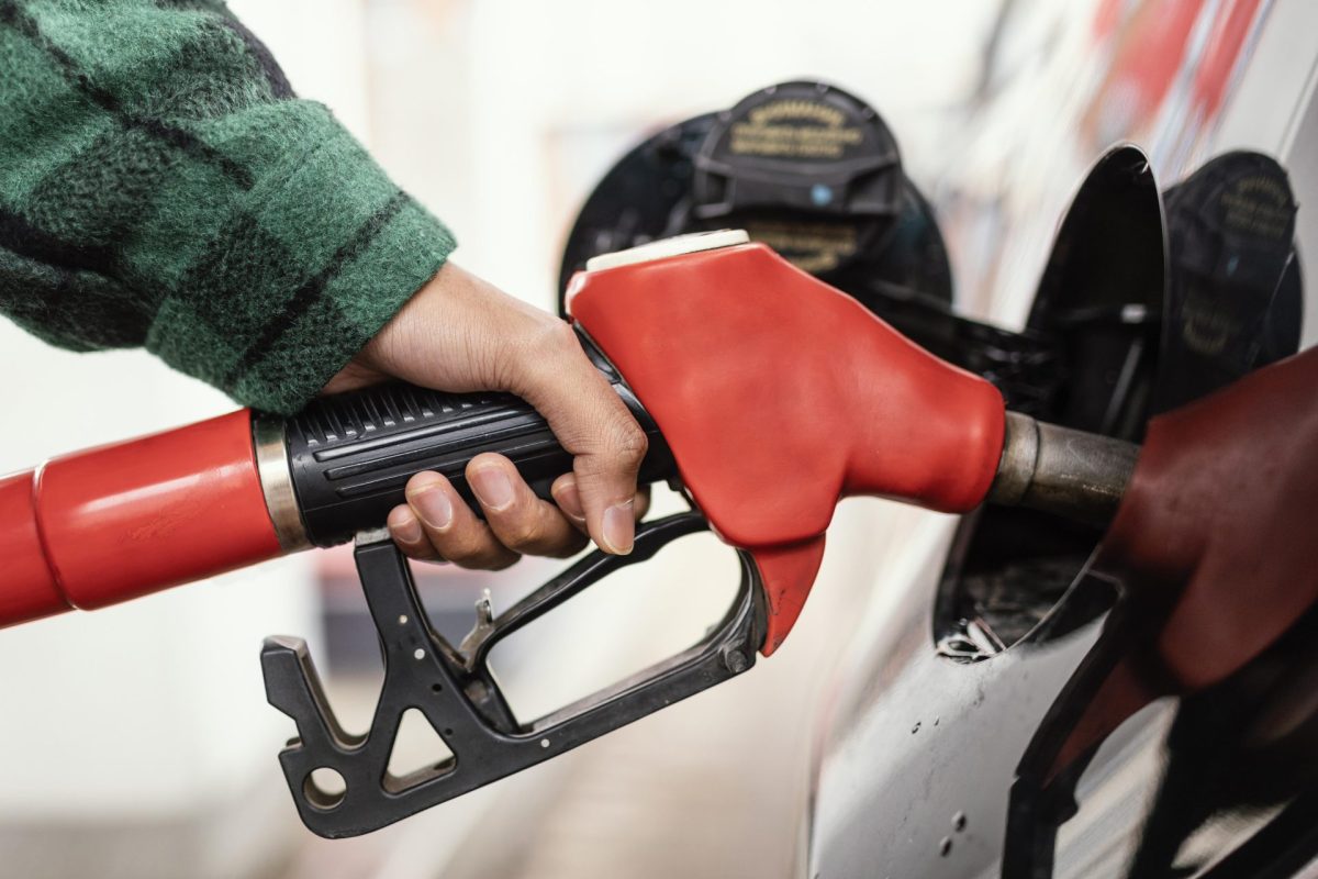 man gas station with car close up